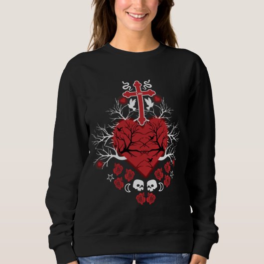 Goth Post Punk Fashion Sweatshirt (Vorderseite)