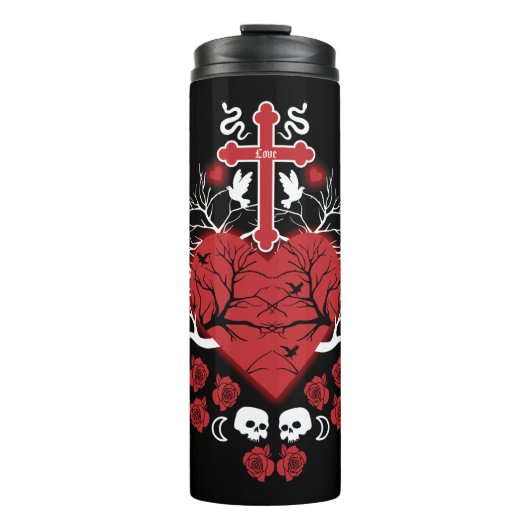 Goth Post Punk Fashion Thermosbecher (Vorderseite)
