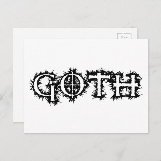 Goth Postkarte (Vorne/Hinten)