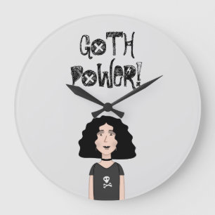 Goth Power Große Wanduhr