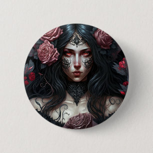 Goth Princess Gothic Fantasy Art Button