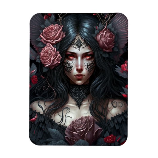 Goth Princess Gothic Fantasy Art Magnet (Vertikal)