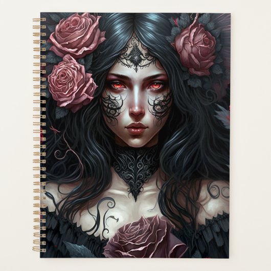 Goth Princess Gothic Fantasy Art Planner Planer (Vorderseite)
