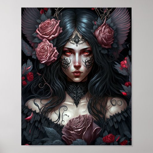Goth Princess Gothic Fantasy Art Poster (Vorne)