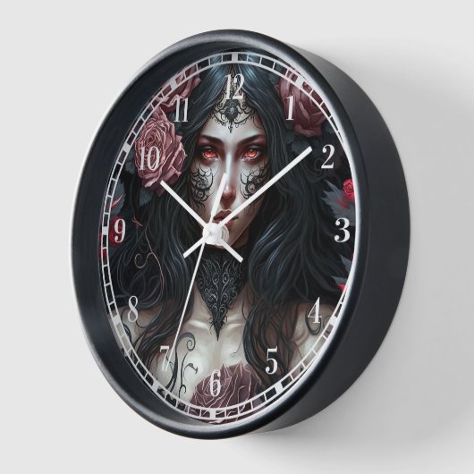 Goth Princess Gothic Fantasy Art Uhr (Winkel)