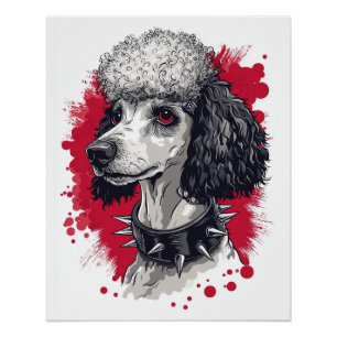 Goth Pudel � Dunkle Ästhetik Hund Poster