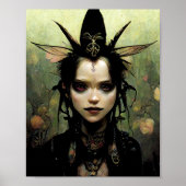 Goth Punk Elf Fantasy Art Poster (Vorne)