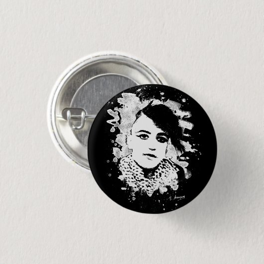Goth Punk Girl Button (Vorne & Hinten)