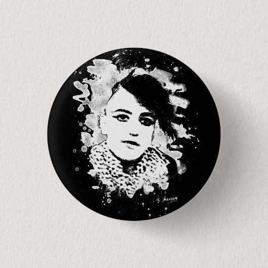 Goth Punk Girl Button (Vorderseite)