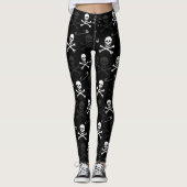Goth Punk Rock Style Skull Pattern Leggings (Vorderseite)