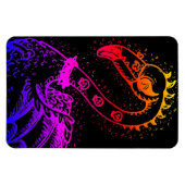 GOTH PUNK ROCKER FLAMINGO, SKULLS, SPIKED HAAR MAGNET (Horizontal)