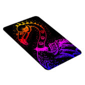 GOTH PUNK ROCKER FLAMINGO, SKULLS, SPIKED HAAR MAGNET (Rechte Seite)