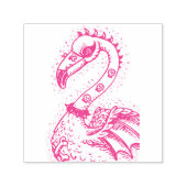 GOTH PUNK ROCKER FLAMINGO, SKULLS, SPIKED HAAR PERMASTEMPEL (Design)