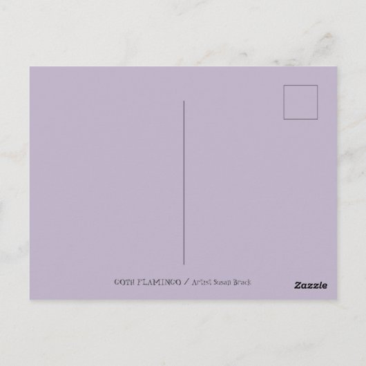 GOTH PUNK ROCKER FLAMINGO, SKULLS, SPIKED HAAR POSTKARTE (Rückseite)