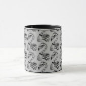 GOTH PUNK ROCKER FLAMINGO, SKULLS, SPIKED HAAR TASSE (Zentrum)