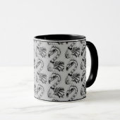 GOTH PUNK ROCKER FLAMINGO, SKULLS, SPIKED HAAR TASSE (VorderseiteRechts)