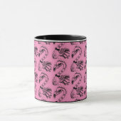GOTH PUNK ROCKER FLAMINGO, SKULLS, SPIKED HAAR TASSE (Zentrum)