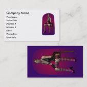 Goth Punkphantasie-rauchender Vampirs-FrauPinup Visitenkarte (Vorne/Hinten)