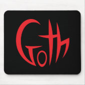 Goth (Punkted Lettering) (rot) Mousepad (Vorne)