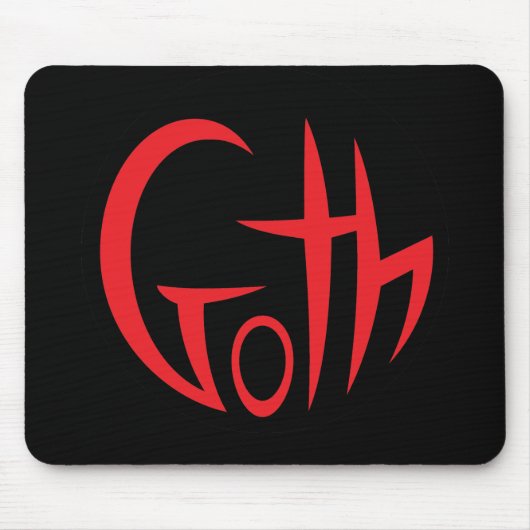 Goth (Punkted Lettering) (rot) Mousepad (Vorne)
