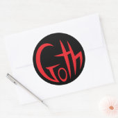 Goth (Punkted Lettering) (rot) Runder Aufkleber (Umschlag)