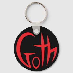 Goth (Punkted Lettering) (rot) Schlüsselanhänger