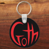 Goth (Punkted Lettering) (rot) Schlüsselanhänger (Vorderseite)