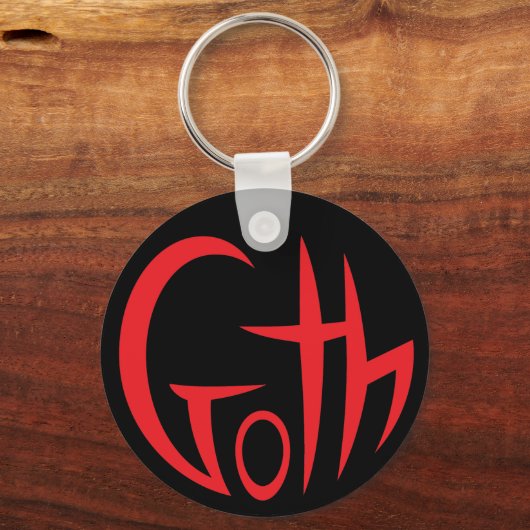 Goth (Punkted Lettering) (rot) Schlüsselanhänger (Vorderseite)