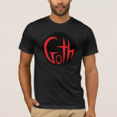 Goth (Punkted Lettering) (rot) T-Shirt (Vorderseite)