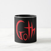 Goth (Punkted Lettering) (rot) Tasse (Zentrum)