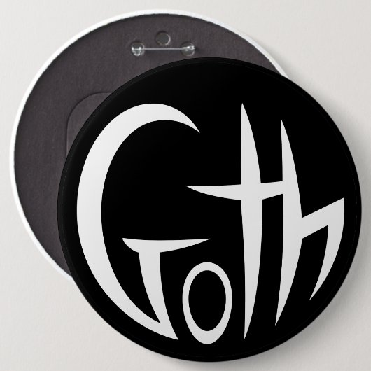 Goth (Punktierte Buchstaben) Button (Vorne & Hinten)