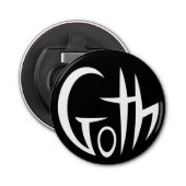 Goth (Punktierte Buchstaben) Flaschenöffner (Vorderseite)
