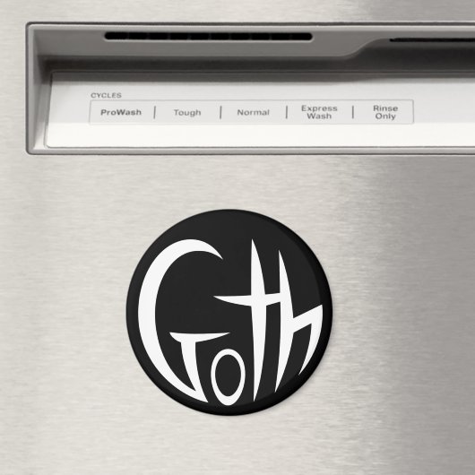 Goth (Punktierte Buchstaben) Magnet (In Situ (Geschirrspüler))