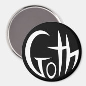 Goth (Punktierte Buchstaben) Magnet (Vorderseite/Rückseite)