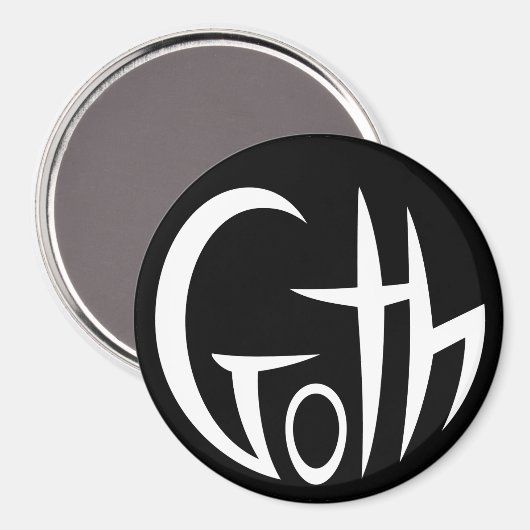 Goth (Punktierte Buchstaben) Magnet (Vorderseite/Rückseite)