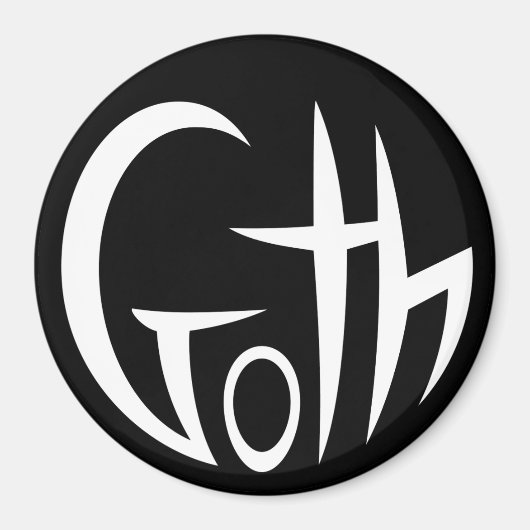 Goth (Punktierte Buchstaben) Magnet (Vorne)