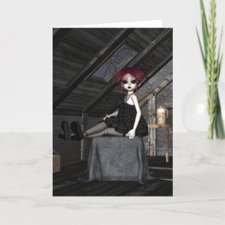 Goth Puppe Zoey - Gruß-Karte Karte