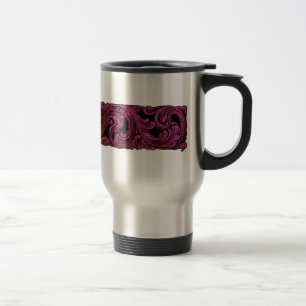 Goth Purple Ornamente mit Herz-Reise-Tasse Reisebecher