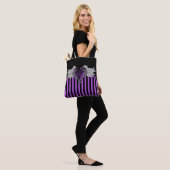 Goth purpur Herz mit Engelsflügeln Tasche (Am Model)