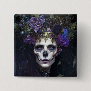 Goth Queen Fantasy Art Button