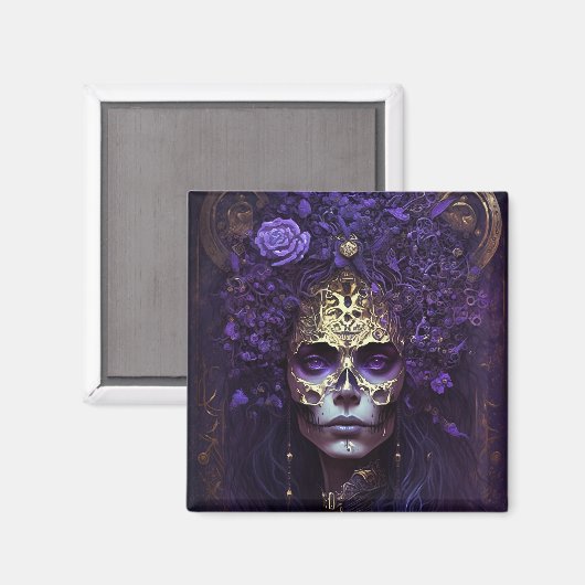 Goth Queen Fantasy Art Magnet (Vorderseite/Rückseite)