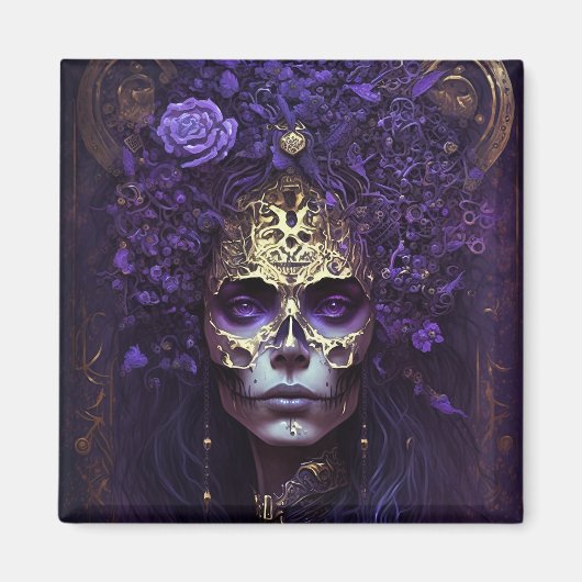 Goth Queen Fantasy Art Magnet (Vorne)
