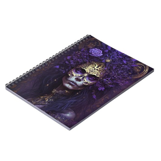 Goth Queen Fantasy Art Notebook Notizblock (Linke Seite)