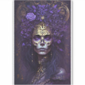 Goth Queen Fantasy Art Sticker (Vorderseite)