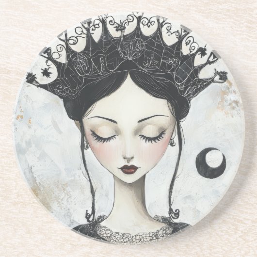 Goth Queen Sandstone Getränkeuntersetzer (Vorne)