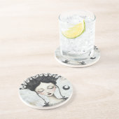 Goth Queen Sandstone Getränkeuntersetzer (Seite)