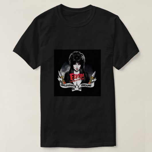 Goth Queens - Elvira, Ministerin des dunklen Poste T-Shirt (Design vorne)