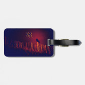 Goth Quoth the Raven Under Midnight Sky, Monogramm Gepäckanhänger (Rückseite horizontal)