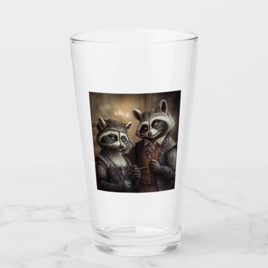 Goth Raccoons Glass Tumbler (Vorderseite)