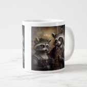 Goth Raccoons Jumbo Tasse (Vorderseite Rechts)